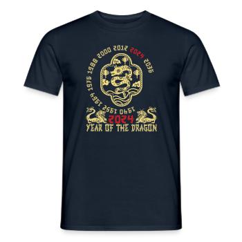 Chinese New Year Year Of The Dragon 2024 - Men's T-Shirt - navy - Front - AI Model Male 178 light (178cm)