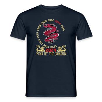 Chinese New Year Year Of The Dragon 2024 - Men's T-Shirt - navy - Front - AI Model Male 178 light (178cm)
