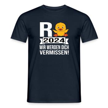 Pension 2024 Pensionärin 2024 Rente 2024 - Männer T-Shirt - Navy - Vorne - AI Model Male 178 light (178cm)