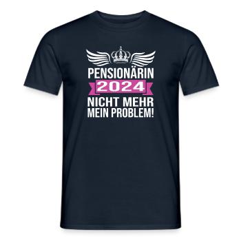 Pension 2024 Pensionärin 2024 Rente 2024 - Männer T-Shirt - Navy - Vorne - AI Model Male 178 light (178cm)