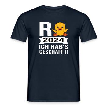 Pension 2024 Pensionärin 2024 Rente 2024 - Männer T-Shirt - Navy - Vorne - AI Model Male 178 light (178cm)