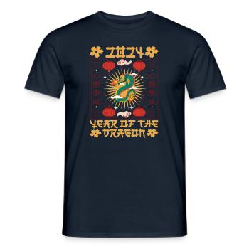 Chinese New Year Year Of The Dragon 2024 - Men's T-Shirt - navy - Front - AI Model Male 178 light (178cm)