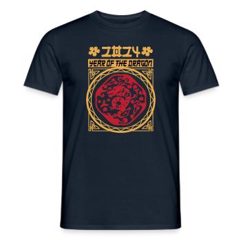 Chinese New Year Year Of The Dragon 2024 - Men's T-Shirt - navy - Front - AI Model Male 178 light (178cm)