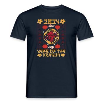 Chinese New Year Year Of The Dragon 2024 - Men's T-Shirt - navy - Front - AI Model Male 178 light (178cm)