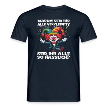 Karneval Kostüm Fasching Fastnacht - Männer T-Shirt - Navy - Vorne - AI Model Male 178 light (178cm)