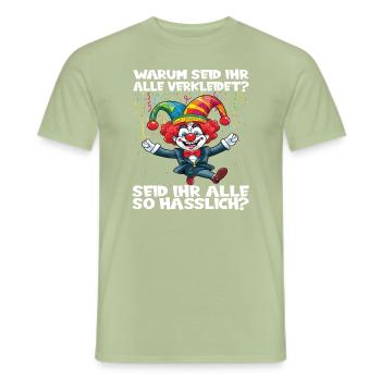 Karneval Kostüm Fasching Fastnacht - Männer T-Shirt - Sage - Vorne - AI Model Male 178 light (178cm)
