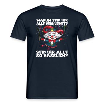 Karneval Kostüm Fasching Fastnacht - Männer T-Shirt - Navy - Vorne - AI Model Male 178 light (178cm)