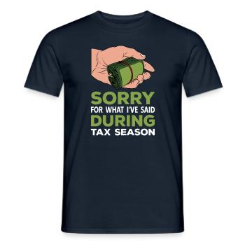 Steuerzahler Finanzamt Steuer zahlen - Männer T-Shirt - Navy - Vorne - AI Model Male 178 light (178cm)