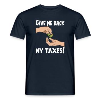 Steuerzahler Finanzamt Steuer zahlen - Männer T-Shirt - Navy - Vorne - AI Model Male 178 light (178cm)