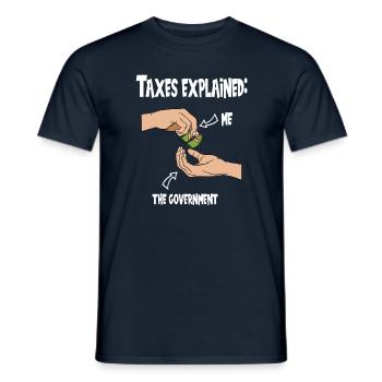 Steuerzahler Finanzamt Steuer zahlen - Männer T-Shirt - Navy - Vorne - AI Model Male 178 light (178cm)