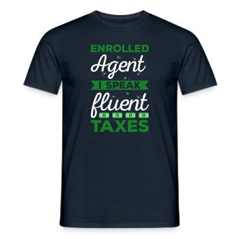 Steuerzahler Finanzamt Steuer zahlen - Männer T-Shirt - Navy - Vorne - AI Model Male 178 light (178cm)