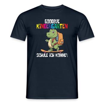 School Enrollment Dino Back to School - Men's T-Shirt - navy - Front - AI Model Male 178 light (178cm)