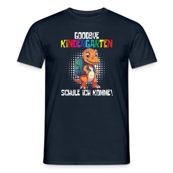 Inscription à l’école Dino Retour à l’école - T-shirt homme - marine - Devant - AI Model Male 178 light (178cm)