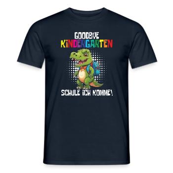 School Enrollment Dino Back to School - Men's T-Shirt - navy - Front - AI Model Male 178 light (178cm)