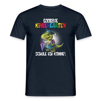 School Enrollment Dino Back to School - Men's T-Shirt - navy - Front - AI Model Male 178 light (178cm)