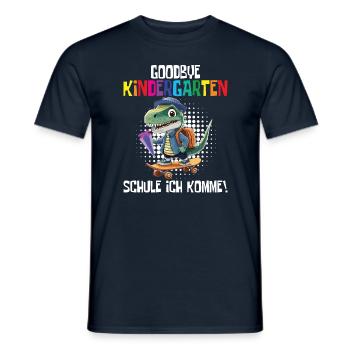 School Enrollment Dino Back to School - Men's T-Shirt - navy - Front - AI Model Male 178 light (178cm)