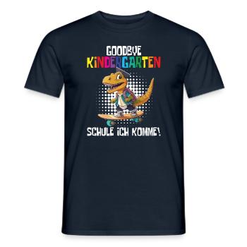 School Enrollment Dino Back to School - Men's T-Shirt - navy - Front - AI Model Male 178 light (178cm)