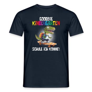 School Enrollment Dino Back to School - Men's T-Shirt - navy - Front - AI Model Male 178 light (178cm)
