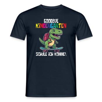 School Enrollment Dino Back to School - Men's T-Shirt - navy - Front - AI Model Male 178 light (178cm)