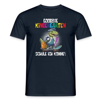 School Enrollment Dino Back to School - Men's T-Shirt - navy - Front - AI Model Male 178 light (178cm)