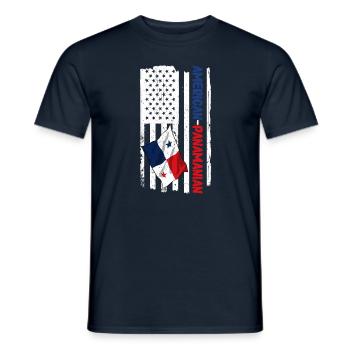 Panama Flag Panamanian Panama Flag - Men's T-Shirt - navy - Front - AI Model Male 178 light (178cm)