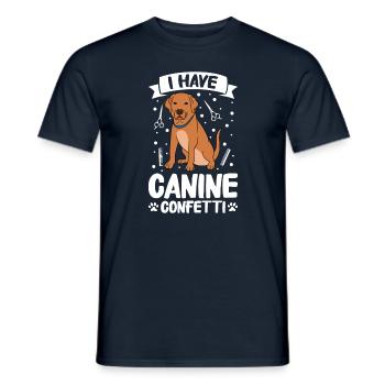 Toiletteur pour chiens et toilettage pour chiens - T-shirt homme - marine - Devant - AI Model Male 178 light (178cm)