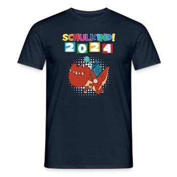 Inscription scolaire 2024 de l’école de la rentrée scolaire - T-shirt homme - marine - Devant - AI Model Male 178 light (178cm)