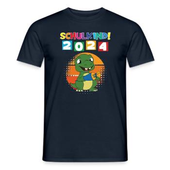 Inscription scolaire 2024 de l’école de la rentrée scolaire - T-shirt homme - marine - Devant - AI Model Male 178 light (178cm)