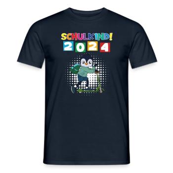 Inscription scolaire 2024 de l’école de la rentrée scolaire - T-shirt homme - marine - Devant - AI Model Male 178 light (178cm)