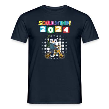 Inscription scolaire 2024 de l’école de la rentrée scolaire - T-shirt homme - marine - Devant - AI Model Male 178 light (178cm)