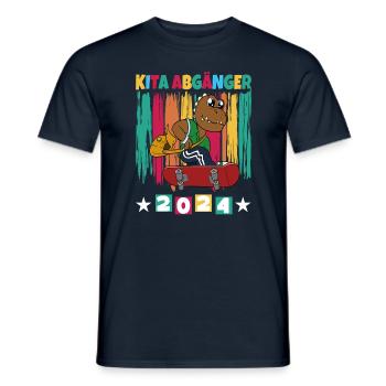 Daycare Leavers 2024 School Enrollment 2024 - Men's T-Shirt - navy - Front - AI Model Male 178 light (178cm)
