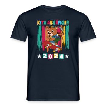 Kita Abgänger 2024 Einschulung 2024 - Männer T-Shirt - Navy - Vorne - AI Model Male 178 light (178cm)