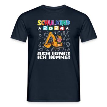 Inscription scolaire 2024 de l’école de la rentrée scolaire - T-shirt homme - marine - Devant - AI Model Male 178 light (178cm)