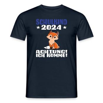 Inscription scolaire 2024 de l’école de la rentrée scolaire - T-shirt homme - marine - Devant - AI Model Male 178 light (178cm)