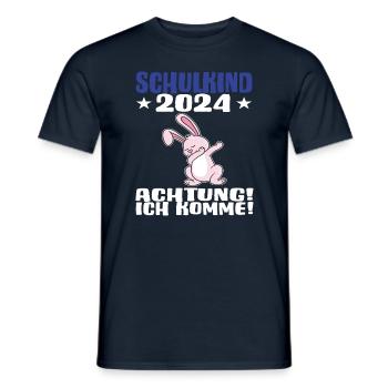Inscription scolaire 2024 de l’école de la rentrée scolaire - T-shirt homme - marine - Devant - AI Model Male 178 light (178cm)