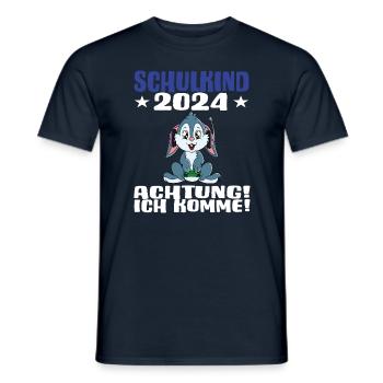 Inscription scolaire 2024 de l’école de la rentrée scolaire - T-shirt homme - marine - Devant - AI Model Male 178 light (178cm)