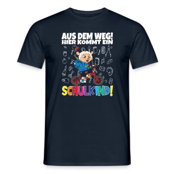 Inscription scolaire 2024 de l’école de la rentrée scolaire - T-shirt homme - marine - Devant - AI Model Male 178 light (178cm)