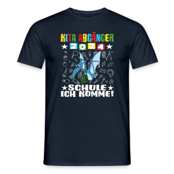 Sortants de la garderie 2024 Inscription à l’école 2024 - T-shirt homme - marine - Devant - AI Model Male 178 light (178cm)