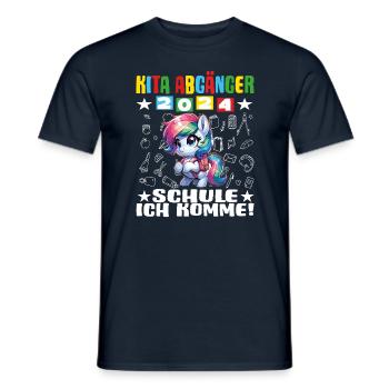 Sortants de la garderie 2024 Inscription à l’école 2024 - T-shirt homme - marine - Devant - AI Model Male 178 light (178cm)