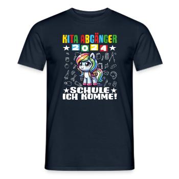 Sortants de la garderie 2024 Inscription à l’école 2024 - T-shirt homme - marine - Devant - AI Model Male 178 light (178cm)