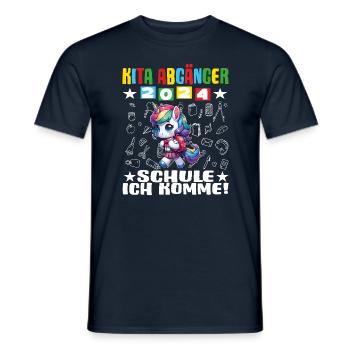 Sortants de la garderie 2024 Inscription à l’école 2024 - T-shirt homme - marine - Devant - AI Model Male 178 light (178cm)