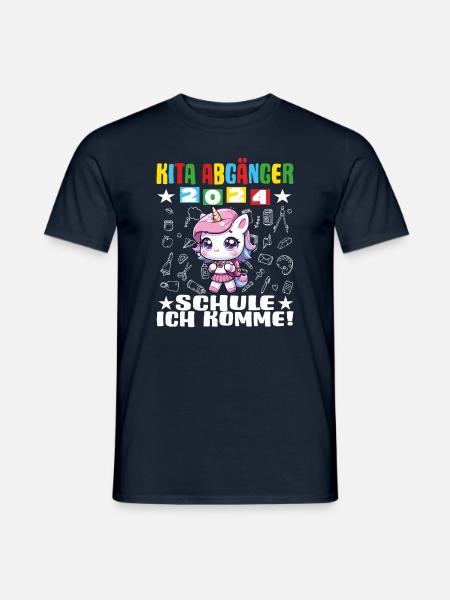 1 klasse 2024 Erstklässler Einschulung - Männer T-Shirt - Navy