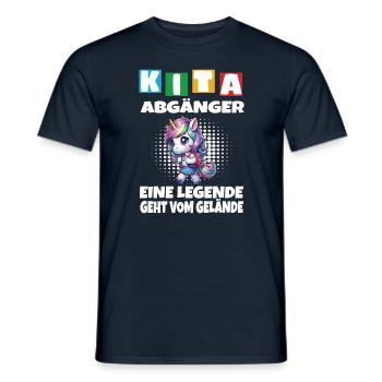 KITA Leavers School Child School Enrollment - Men's T-Shirt - navy - Front - AI Model Male 178 light (178cm)