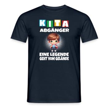 KITA Leavers School Child School Enrollment - Men's T-Shirt - navy - Front - AI Model Male 178 light (178cm)