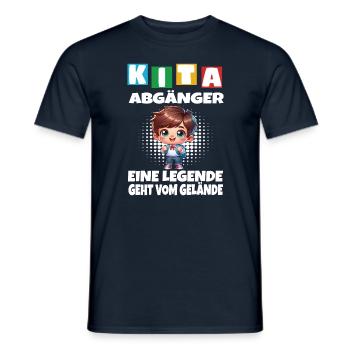 KITA Leavers School Enfant Inscription à l’école - T-shirt homme - marine - Devant - AI Model Male 178 light (178cm)