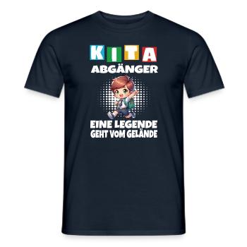 KITA Leavers School Child School Enrollment - Men's T-Shirt - navy - Front - AI Model Male 178 light (178cm)