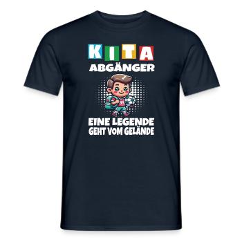 KITA Leavers School Child School Enrollment - Men's T-Shirt - navy - Front - AI Model Male 178 light (178cm)