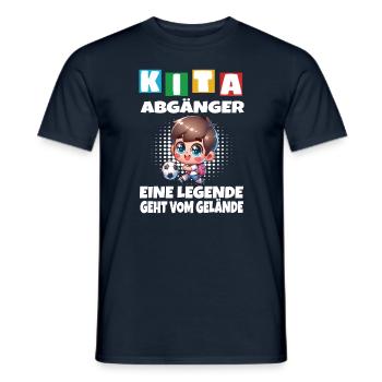 KITA Leavers School Child School Enrollment - Men's T-Shirt - navy - Front - AI Model Male 178 light (178cm)