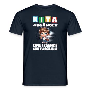 KITA Leavers School Child School Enrollment - Men's T-Shirt - navy - Front - AI Model Male 178 light (178cm)