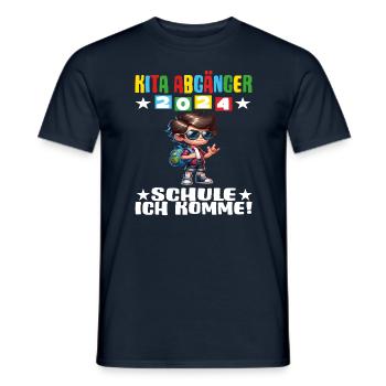 Daycare Leavers 2024 School Enrollment 2024 - Men's T-Shirt - navy - Front - AI Model Male 178 light (178cm)